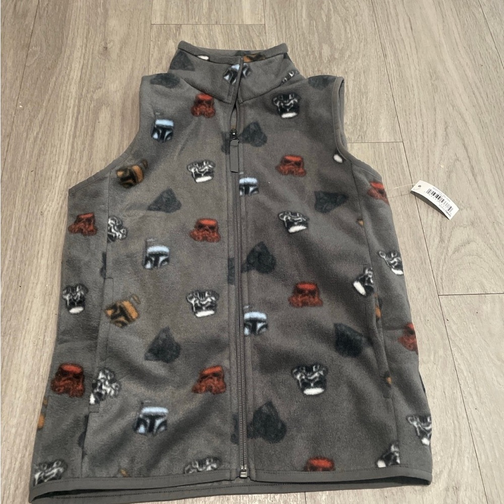 Star Wars Gray Fleece Vest with Character Print